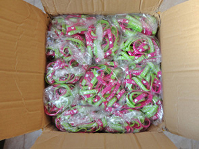 צמידי סיליקון מובלט שילוב צבעים, גלחם